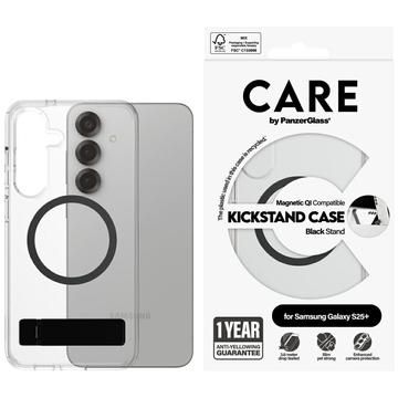 Funda PanzerGlass Care Kickstand para Samsung Galaxy S25+ - Compatible con MagSafe - Claro / Negro