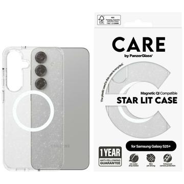 Funda Samsung Galaxy S25+ PanzerGlass Care Star Lit - Compatible con MagSafe - Blanco transparente