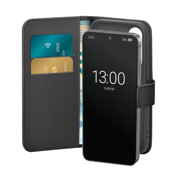 Samsung Galaxy S25+ Puro Funda de cartera con 2 ranuras para tarjetas - Negro