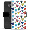 Funda Cartera Premium para Samsung Galaxy S8+ - Corazones