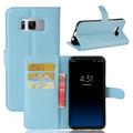 Funda con Cierre Magnético para Samsung Galaxy S8 - Estilo Cartera - Azul