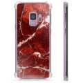 Funda Híbrida para Samsung Galaxy S9 - Mármol Rojo