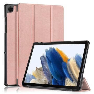 Funda Inteligente de Tres Pliegues para Samsung Galaxy Tab A9+ - Rosa Dorado