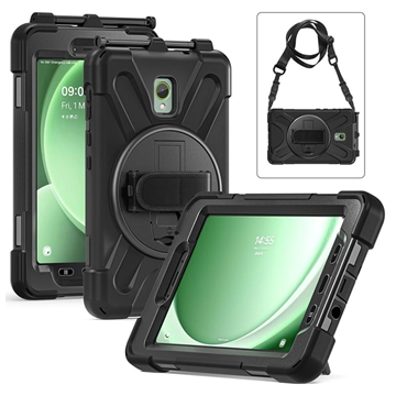 Funda con Correa de Mano Heavy Duty 360 para Samsung Galaxy Tab Active 3/Tab Active5 - Negro