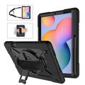 Funda con Correa de Mano Heavy Duty 360 para Samsung Galaxy Tab S6 Lite 2020/2022/2024 - Negro