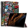 Funda Inteligente de Tres Pliegues para Samsung Galaxy Tab S9 Ultra - Graffiti