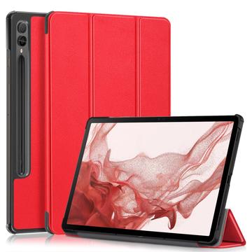 Funda Inteligente de Tres Pliegues para Samsung Galaxy Tab S9+ - Rojo