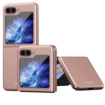 Carcasa de Plástico Engomado para Samsung Galaxy Z Flip5 - Rosa Dorado