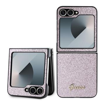 Carcasa Híbrida Guess Glitter Flakes Metal Logo para Samsung Galaxy Z Flip6