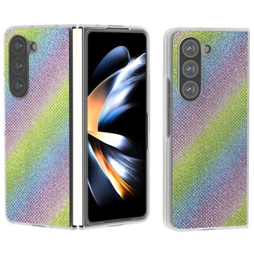 Funda híbrida con textura de diamantes de imitación para Samsung Galaxy Z Fold6 - Colorido