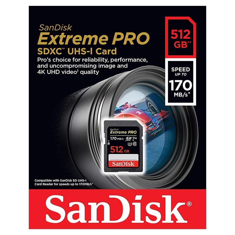 Карта памяти microsdxc 512gb sandisk class 10 uhs i a2 c10 v30 u3 extreme pro