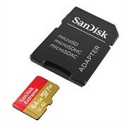 Tarjeta de memoria SanDisk Extreme microSDXC UHS-I U3 SDSQXAH-064G-GN6AA - 64 GB