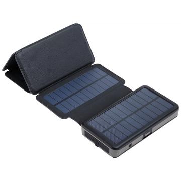 Sandberg Active 20W Water Resistant Solar Power Bank con linterna - 20000mAh, 2x USB-A, USB-C - Negro