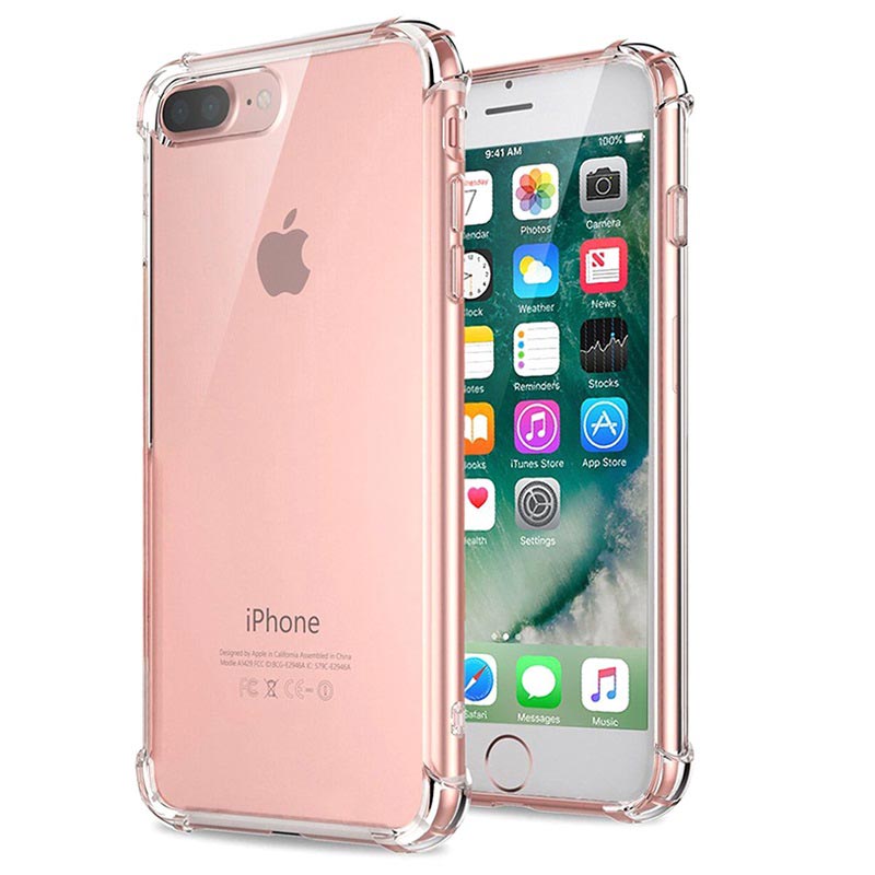 iPhone 8 plus funda, carcasa iPhone 7 Plus Case Oro Rosa