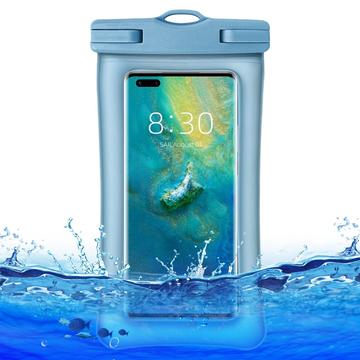 Funda impermeable para smartphone con correa - 7.2" - Azul