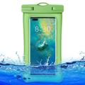 Funda impermeable para smartphone con correa - 7.2" - Verde