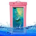 Funda impermeable para smartphone con correa - 7.2" - Rosa