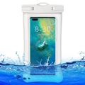 Funda impermeable para smartphone con correa - 7.2" - Blanco