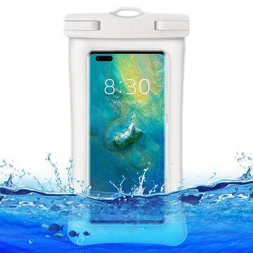 Funda impermeable para smartphone con correa - 7.2" - Blanco