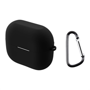 Carcasa de Silicona con Mosquetón para Samsung Galaxy Buds3/Buds3 Pro - Negro