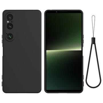 Funda de Silicona Líquida para Sony Xperia 1 VI - Negro