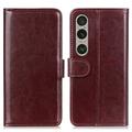 Funda de cartera con cierre magnético para Sony Xperia 1 VI - Marrón