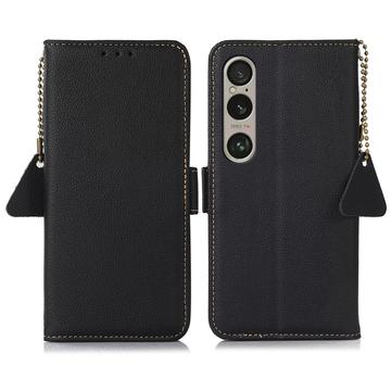 Funda con RFID para Sony Xperia 1 VI - Estilo Cartera - Negro