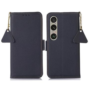 Funda con RFID para Sony Xperia 1 VI - Estilo Cartera - Azul