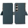 Funda con RFID para Sony Xperia 1 VI - Estilo Cartera - Verde