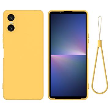 Funda de Silicona Líquida para Sony Xperia 10 VI - Amarillo