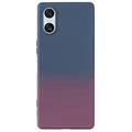 Funda TPU Ombre para Sony Xperia 10 VI - Azul oscuro / Morado oscuro