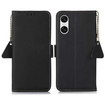 Funda con RFID para Sony Xperia 10 VI - Estilo Cartera - Negro