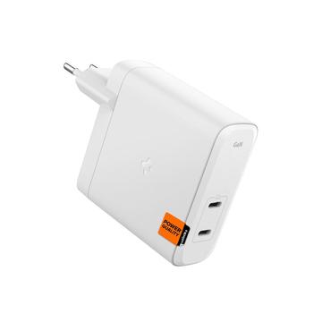 Cargador de pared doble USB-C 140W Spigen ArcStation Pro GaN-1402 - Blanco