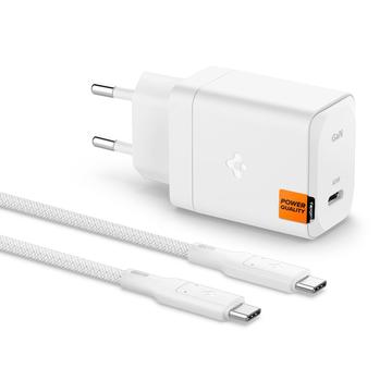 Spigen ArcStation Pro GaN-651 Cargador de pared de 65W con cable Type-C - Blanco