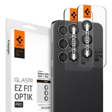 Spigen Glas.tR Ez Fit Optik Pro Protector para Lente de Cámara Samsung Galaxy S24/S23 5G/S23+ 5G - Negro