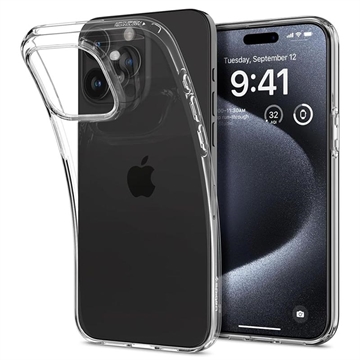 Carcasa en TPU Spigen Liquid Crystal para iPhone 15 Pro - Claro