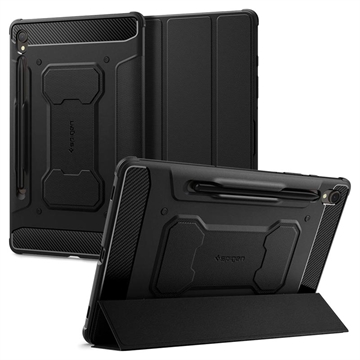 Funda con Tapa Spigen Rugged Armor Pro para Samsung Galaxy Tab S9 - Negro