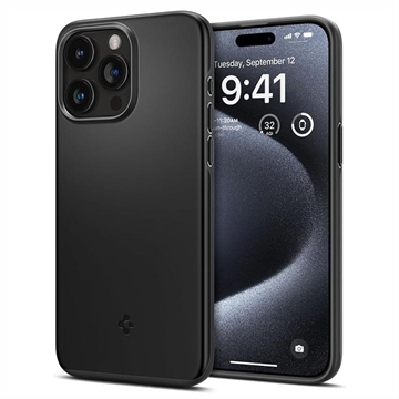 Carcasa Híbrida Spigen Thin Fit para iPhone 15 Pro - Negro