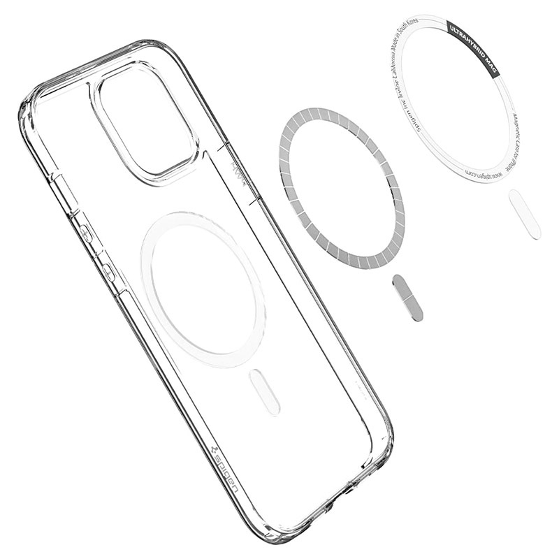 Funda Spigen Ultra Hybrid Mag MagSafe iPhone 15 Pro Max Blanco/Transparente  - Shop