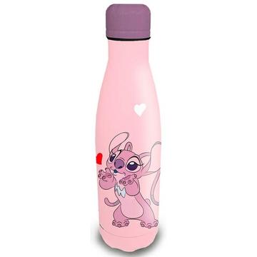 Stitch Botella de Agua de Acero Inoxidable / Botella Térmica - 500ml - Rosa / Morado