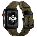 Correa de Cuero Stitched para Apple Watch Series 5/4/3/2/1 - 42mm, 44mm - Verde