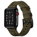 Correa de Cuero Stitched para Apple Watch Series 5/4/3/2/1 - 42mm, 44mm - Verde