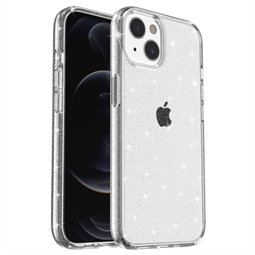 Funda Híbrida Stylish Glitter Series para iPhone 15 - Blanco