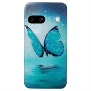 Carcasa de TPU Stylish Ultra Fina para Google Pixel 8a - Mariposa Azul