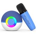 T97 Micrófono de karaoke para niños con altavoz Bluetooth y subwoofer - Azul