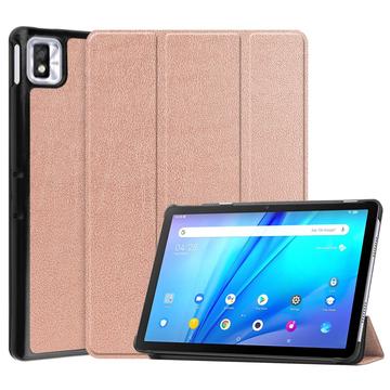 Funda Inteligente de Tres Pliegues para TCL Tab 10s - Rosa Dorado