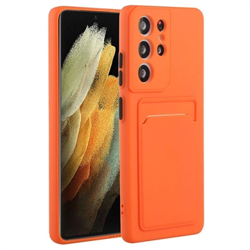 Carcasa de TPU con Tarjetero para Samsung Galaxy S23 Ultra 5G - Naranja