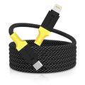 Cable Tactical MagRope USB-C a Lightning - Cable de carga rápida duradero - 1m - Negro / Amarillo