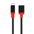 Adaptador Tactical Pin4Fun USB-C / Lightning - 10cm - Negro / Rojo