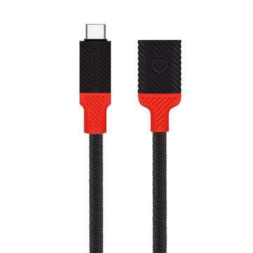 Adaptador Tactical Pin4Fun USB-C / Lightning - 10cm - Negro / Rojo